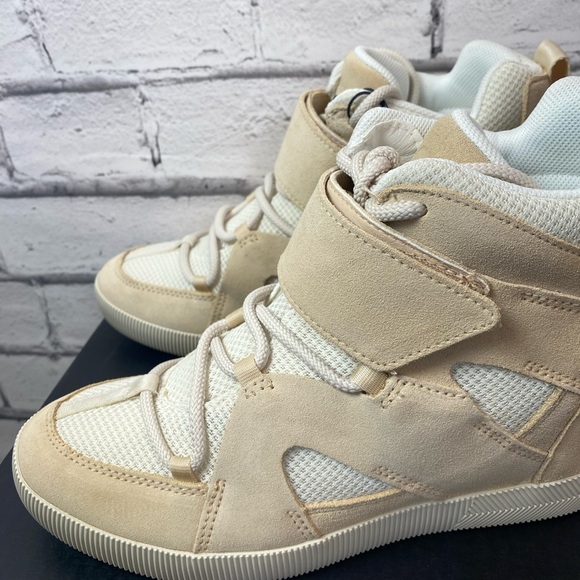 Sorel Womens Out N About Sport Wedge Ankle Boots Cream High Top Size 9 NEW - Picture 2 of 9